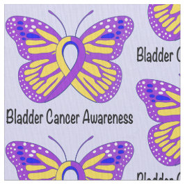 Fjäril för blåsacancermedvetenhet tyg