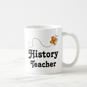 Fjäril för idé för historieläraregåva kaffemugg