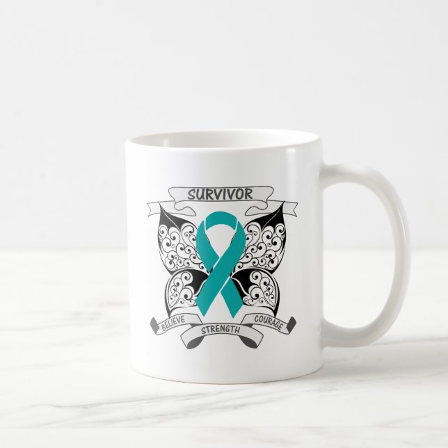 Fjäril för MyastheniaGravis överlevande Kaffemugg (Höger)