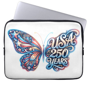 Fjäril för USA:s 250-årsjubileum Laptop Fodral