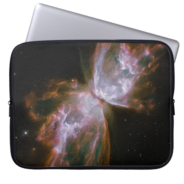 Fjäril formad planetarisk Nebula Laptop Sleeve (Framsidan)