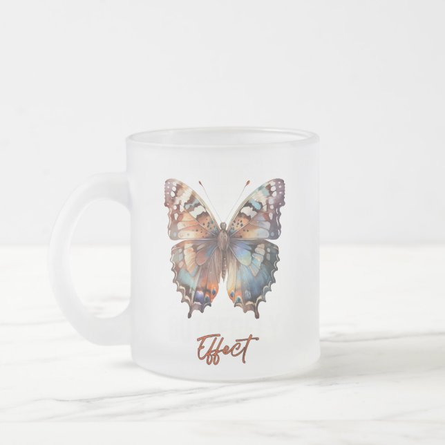 fjäril frostad glasmugg (Vänster)