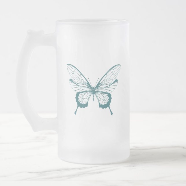 Fjäril Frostat Ölglas (Vänster)