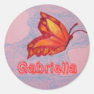 fjäril Gabriella klistermärke