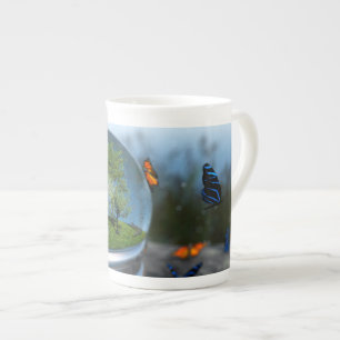 Fjäril Glob Specialmugg Benporslin Mugg