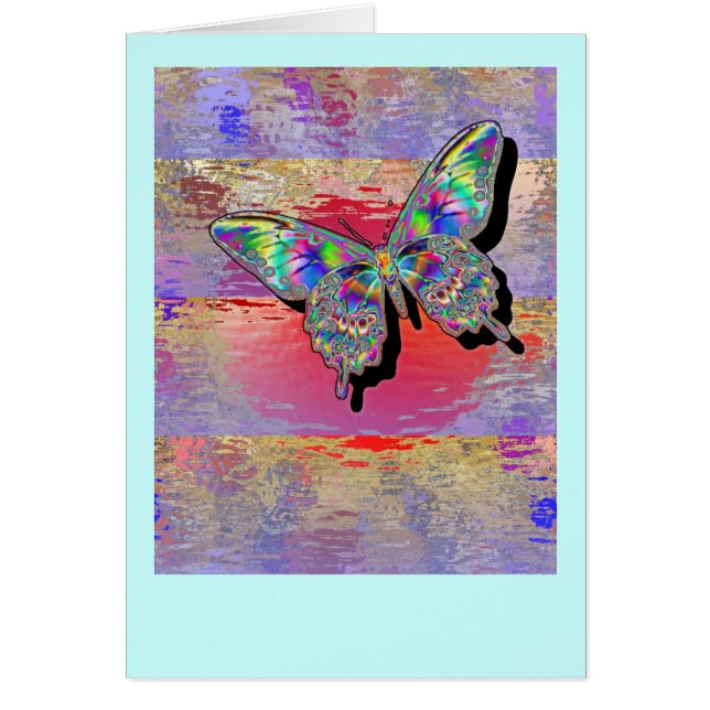 Fjäril Hälsningskort (Framsidan)
