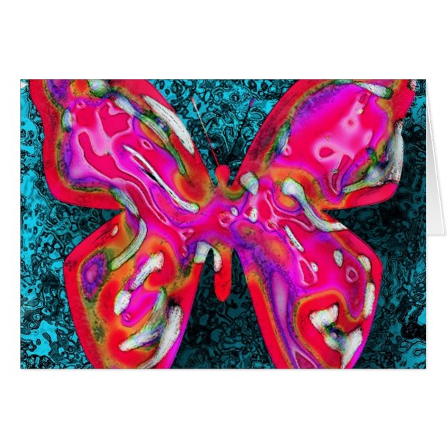 fjäril hälsningskort (Framsidan Horizontal)