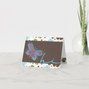 Fjäril höga Notecard Kort
