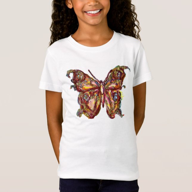 FJÄRIL I GULDGLITTER TEE (Framsida)
