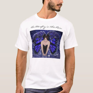 Fjäril i regna tee shirt