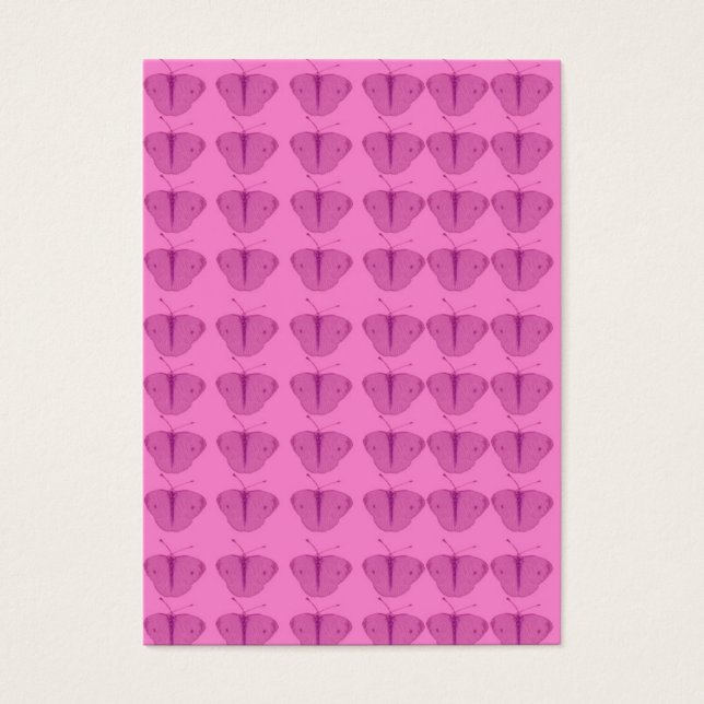 Fjäril i rosa visitkort (Framsidan)