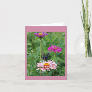 Fjäril i trädgården helgkort