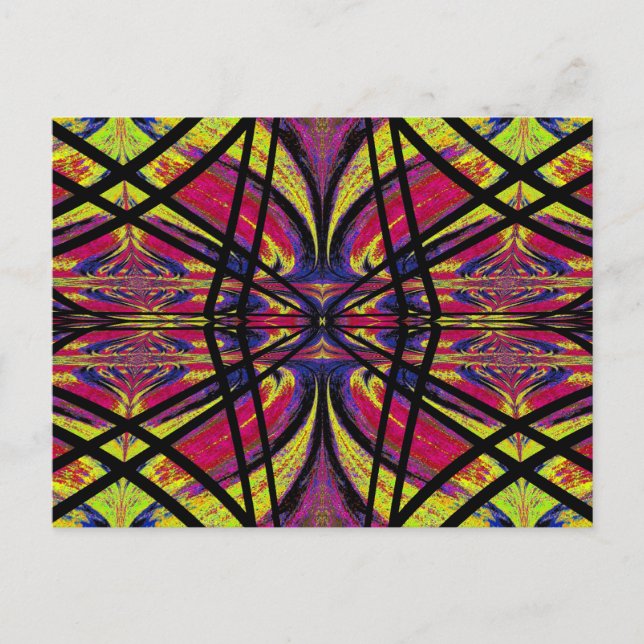 fjäril inom Linjer 1 Vykort (Framsida)