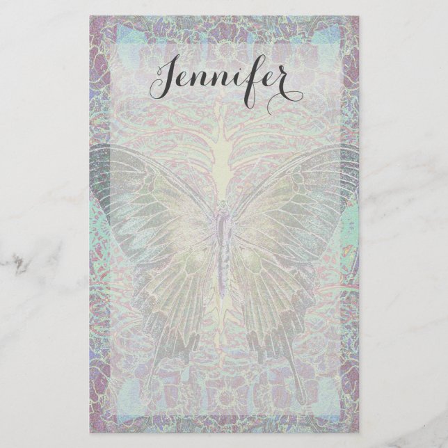 Fjäril int trädgården brevpapper (Framsida)