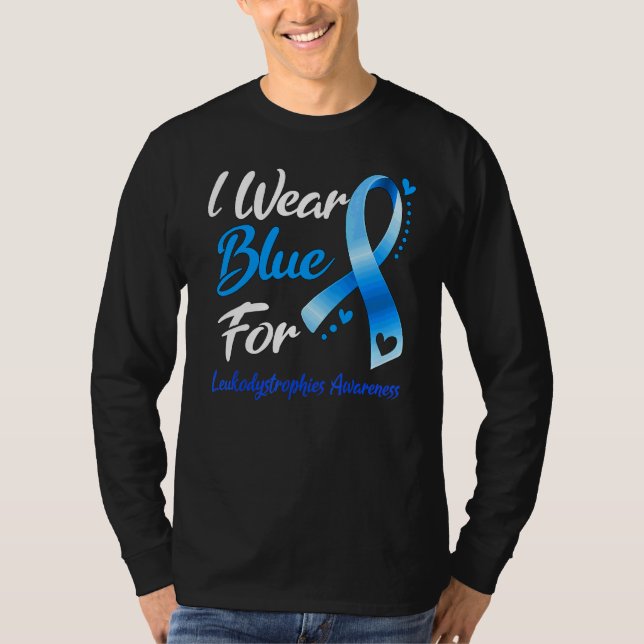 Fjäril Jag Har Blått För Leukodystrofier Medvetenh T Shirt (Framsida)