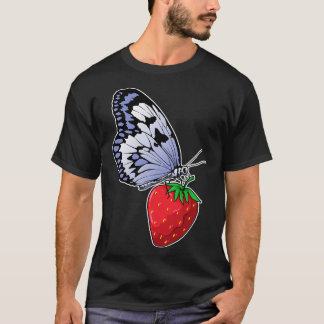 Fjäril Jordgubbe T Shirt