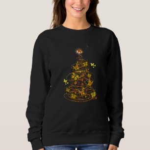 Fjäril Julgran Ljus Söta Flickor Xmas Bu T Shirt