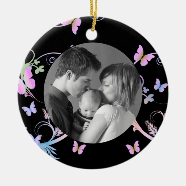 Fjäril Julgransprydnad Keramik (Framsidan)