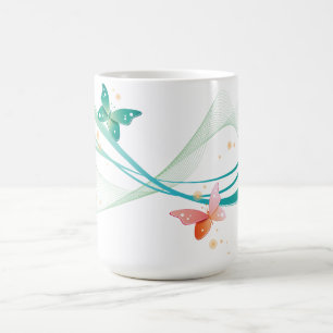 fjäril kaffemugg