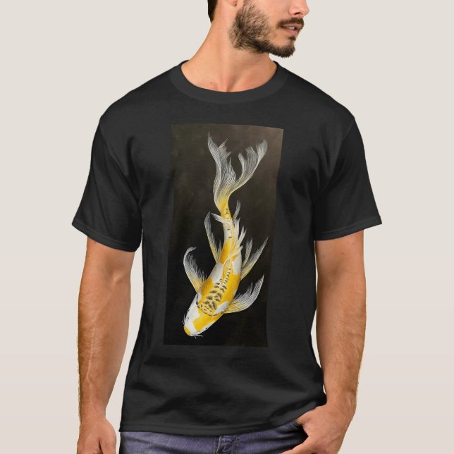 Fjäril Koi Gul T Shirt (Framsida)