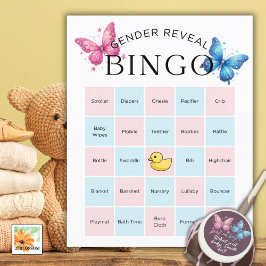 Fjäril Köns Avslöjande Fest Bingo Spel