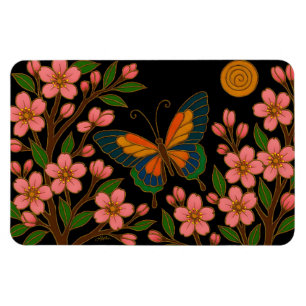 Fjäril Körsbärsblomsmåne Magnet