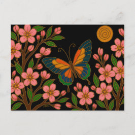 Fjäril Körsbärsblomsmåne Vykort