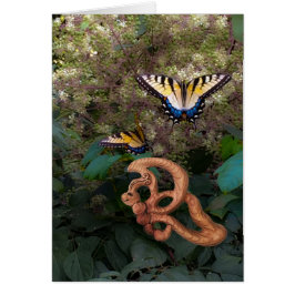 Fjäril-Lycka i omformning Hälsningskort