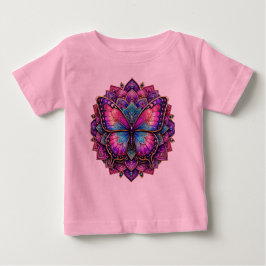 Fjäril Mandala Småbarns T-Shirt | Färgrik