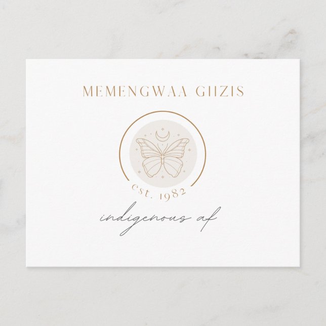 Fjäril Måne Vykort (Framsida)