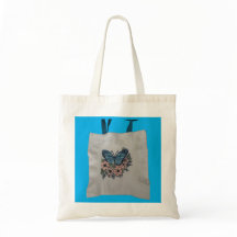 Fjäril med blommor tote