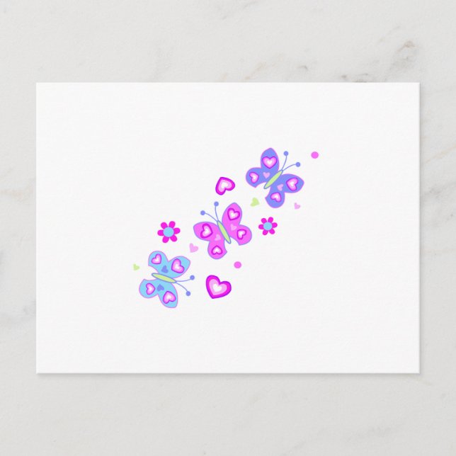 fjäril med hjärta vykort (Framsida)
