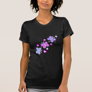 fjäril med hjärtor t-shirt