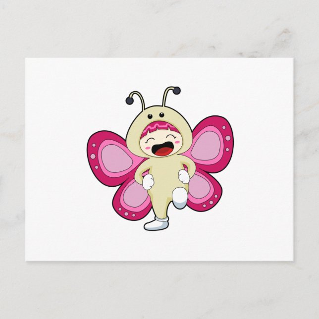 Fjäril med kostym vykort (Framsida)