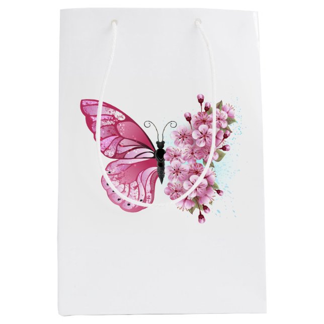 Fjäril med rosa Sakura (Framsidan)