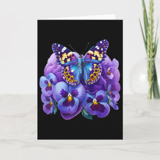 Fjäril Med Violetta Blommor Pensé Demens Heime Kort