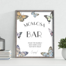 Fjäril Momosa Bar Baby Shower Drycker