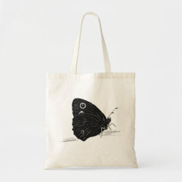 Fjäril Monokrom Totebag Tygkasse