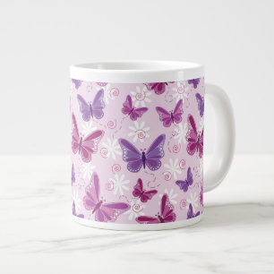 fjäril mönster 2 jumbo mugg