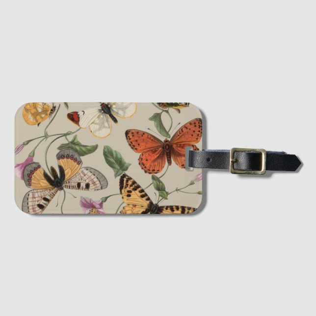 Fjäril Moth Natursamling Ritning Bagagebricka (Framsida horisontal)