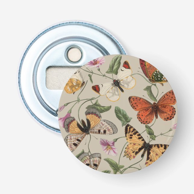 Fjäril Moth Natursamling Ritning Flasköppnare (Framsidan)