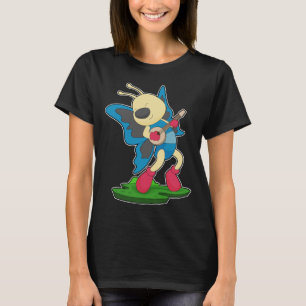 Fjäril Musiker Gitarr Musik T Shirt