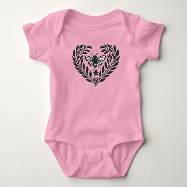 Fjäril och grenar Baby T-Shirt (Framsida)