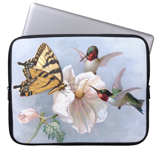 Fjäril och Hummingbirds Laptop Fodral (Framsidan)