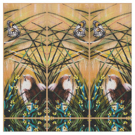 Fjäril och Vaktel Tyg