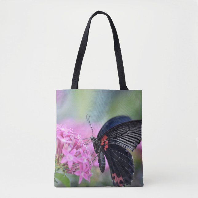 Fjäril på blomma tygkasse (Framsida)