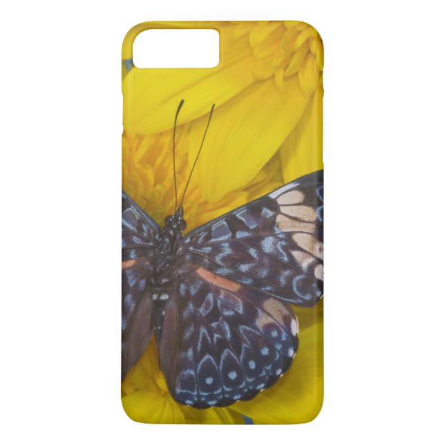 Fjäril på en gul blomma Case-Mate iPhone skal (Baksida)
