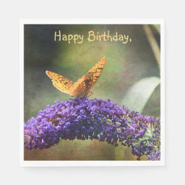 Fjäril på fjärilsbuske pappersservett