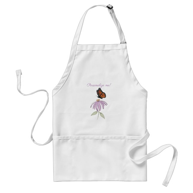 Fjäril på kägelblomsstandardförkläde förkläde (Framsidan)