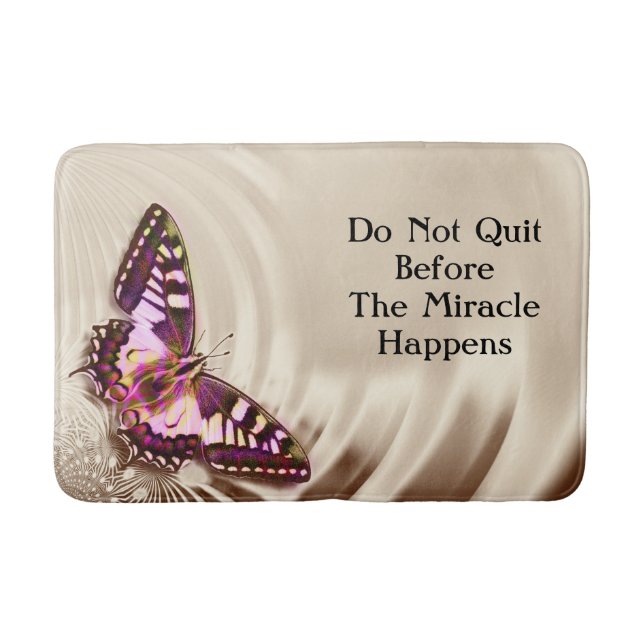 fjäril på satinbakgrund badrumsmatta (Framsidan)